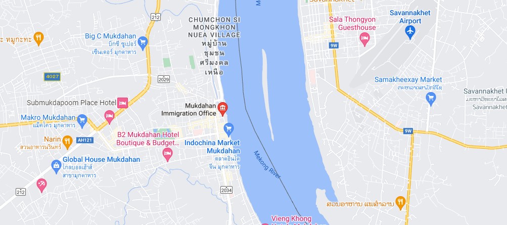 Thai Immigration in Mukdahan map